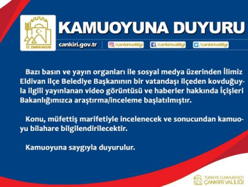 ÇANKIRI VALİLİĞİ'NDEN MUSTAFA LAFÇI OLAYI İLE İLGİLİ BEKLENEN AÇIKLAMA GELDİ