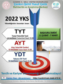 2022 YKS BAŞVURULARI BAŞLADI