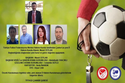 ÇANKIRI İL HAKEM KURULUNDA GÖREV DEĞİŞİMİ