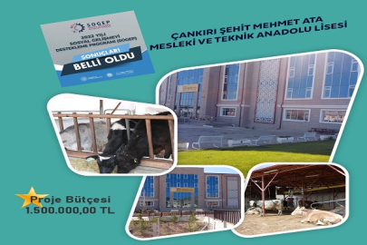 TARIM MESLEK LİSESİ'NİN 1.5 MİLYONLUK PROJESİ KABUL EDİLDİ