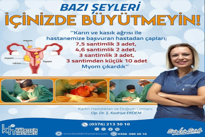 KARIN AĞRISI İLE GELEN HASTADAN 18 MYOM ÇIKTI