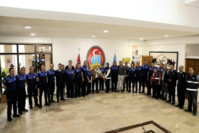 ZABITA TEŞKİLATINDAN BAŞKAN ESEN'E ZİYARET