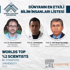 ÇAKÜ'DEN 3 BİLİM İNSANI "DÜNYANIN EN ETKİLİ BİLİM İNSANLARI" LİSTESİNDE