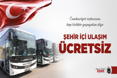 ÇANKIRI'DA 29 EKİM GÜNÜ HALK OTOBÜSLERİ ÜCRETSİZ
