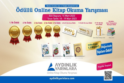 "AYDINLIK YARINLARA" KİTAP OKUMA YARIŞMASINA SİZİ DE BEKLİYORUZ