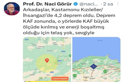 KASTAMONU VE ILGAZ'DA MEYDANA GELEN DEPREMLER KORKUTTU