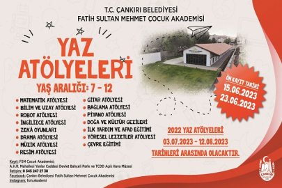 YAZ ATÖLYELERİ İÇİN KAYITLAR 15 HAZİRAN'DA BAŞLIYOR