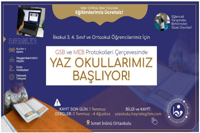 HAYRAT VAKFINDAN ÖĞRENCİLERE ÜCRETSİZ YAZ OKULU