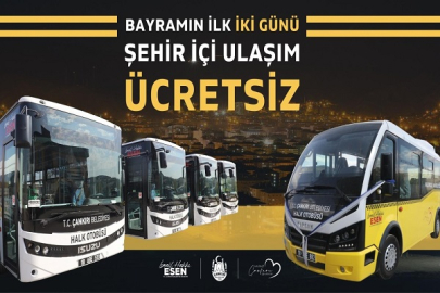 KURBAN BAYRAMININ 1. VE 2. GÜNLERİ ŞEHİRİÇİ ULAŞIM ÜCRETSİZ