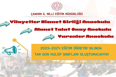 İLİMİZDE 3 ANAOKULUNDA TAM GÜN EĞİTİM SINIFLARI OLUŞTURULUYOR