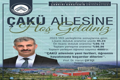 REKTÖR ÇİFTÇİ: "YKS 2023 DOLULUK ORANIMIZ % 100'LERE ULAŞTI"