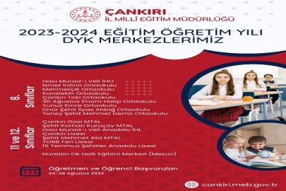 2023-2024 EĞİTİM ÖĞRETİM YILI DESTEKLEME VE YETİŞTİRME KURSLARI BAŞVURULARI ALINIYOR