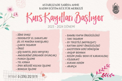 KADINLARA YÖNELİK YENİ DÖNEM KURS KAYITLARI BAŞLIYOR