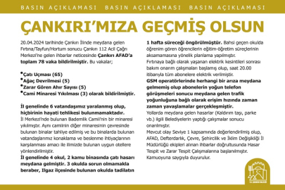 FIRTINA SONRASINDA VALİLİKTEN İLK AÇIKLAMA GELDİ