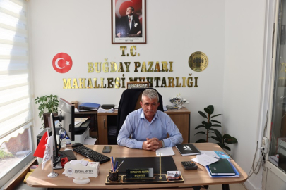 DURSUN METİN MÜJDELERİNİ MUHTARLIK OFİSİNDE AÇIKLADI