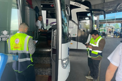 BAYRAM ÖNCESİ ŞEHİRLERARASI OTOBÜSLERDE DENETİMLER SIKLAŞTI