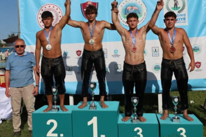 ELDİVANLI GÜREŞÇİ SEMİH KAYACAN KOCAELİ'DEN MADALYA İLE DÖNDÜ