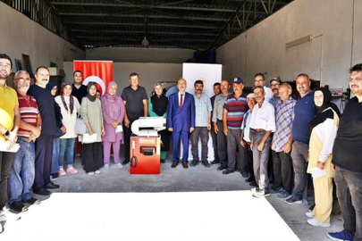 KDAKP PROJESİ KAPSAMINDA % 100 HİBE İLE SALÇA MAKİNESİ VE MACAR FİĞİ TOHUMU DAĞITIMI YAPILDI