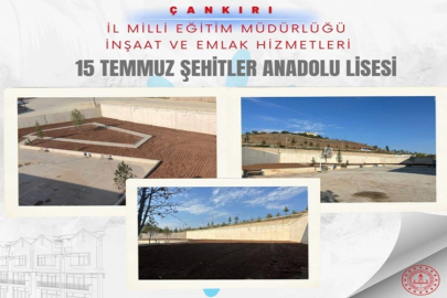 15 TEMMUZ ŞEHİTLER ANADOLU LİSESİ'NİN İSTİNAT DUVARI TAMAMLANDI