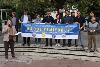 ÖĞRETMENLİK MESLEK KANUNUNU KABUL ETMİYORUZ