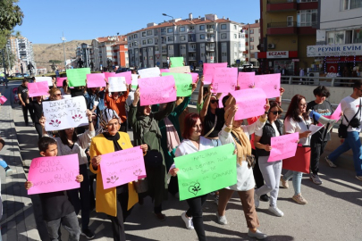 ÇANKIRI'DA HAYVANSEVERLER SOKAK HAYVANLARI YASASINI YÜRÜYÜŞLE PROTESTO ETTİLER