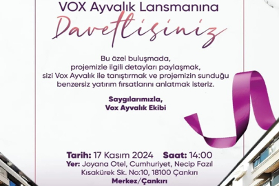 VOX AYVALIK PROJESİ İLE HAYATINIZIN YATIRIM FIRSATI AYAĞINIZA GELİYOR