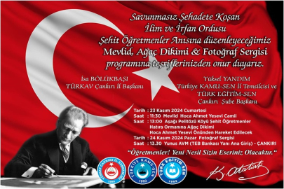 TÜRKAV VE TES'TEN ŞEHİT ÖĞRETMENLERİMİZİ ANMA PROGRAMI