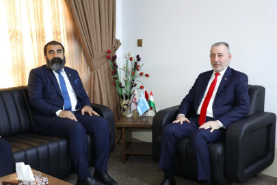 TİGAD TEMSİLCİSİ AZİZOĞLU, TÜRKMEN BAKAN AYDIN MARUF İLE BİR ARAYA GELDİ