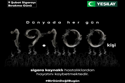 YEŞİLAY'DAN 9 ŞUBAT DÜNYA SİGARAYI BIRAKMA GÜNÜNDE SAĞLIKLI YAŞAMA DAVET: “BİR GÜN DEĞİL, BUGÜN!”
