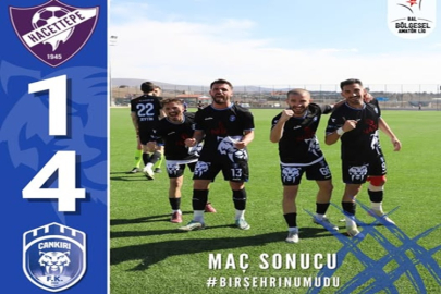 ÇANKIRI FK ZORLU DEPLASMAN MAÇINDAN 4-1 'LİK GALİBİYETLE DÖNDÜ