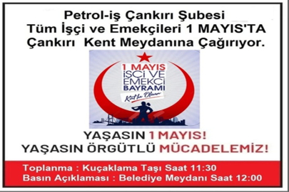 TOPÇU: "1 MAYIS'TA MEYDANLARI DOLDURUYORUZ"