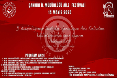 ÇANKIRI AİLE FESTİVALİNE DAVETLİSİNİZ