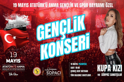 ÇERKEŞ'TE 19 MAYIS COŞKUSU GENÇLİK KONSERİYLE TAÇLANACAK