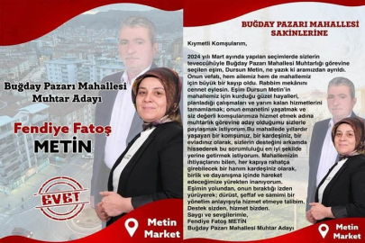 BUĞDAY PAZARI MAHALLESİ'NİN YENİ MUHTARI FATOŞ METİN OLDU