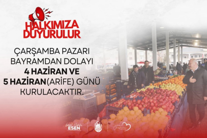 ÇARŞAMBA PAZARI BU HAFTA 2 GÜN KURULACAK