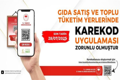 GIDA SATIŞ VE TOPLU TÜKETİM YERLERİNDE KAREKOD UYGULAMASI ZORUNLU HALE GELDİ