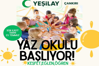 ÇANKIRI YEŞİLAY'DAN ÇOCUKLARA YAZ OKULU MÜJDESİ