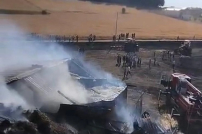 SAÇAK BELDESİNDEKİ TARLA YANGININDA FACİANIN EŞİĞİNDEN DÖNÜLDÜ