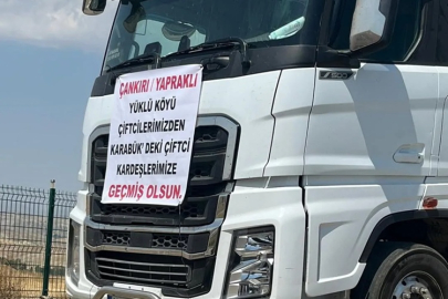 ÇANKIRILI ÇİFTÇİLERDEN KARABÜK'E ANLAMLI YARDIM