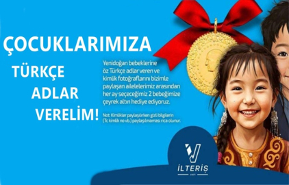 ÇOCUKLARINA TÜRKÇE İSİM KOYAN AİLELERE İLTERİŞ VAKFI'NDAN ÇEYREK ALTIN HEDİYE