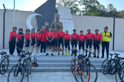 ÇANKIRILI BİSİKLETÇİLERİN "ŞEHİTLER YOLUNDA VEFA TURU" BAŞLADI
