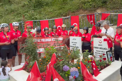 ÇANKIRI'DAN TRABZON'A ŞEHİTLER İÇİN PEDAL ÇEVİRDİLER