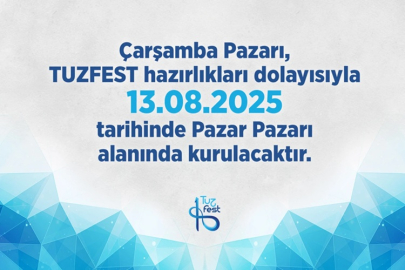 ÇARŞAMBA PAZARI BU HAFTALIK YER DEĞİŞTİRİYOR