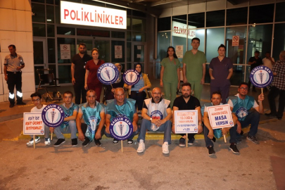 SAĞLIK-SEN'DEN 81 İLDE 112 DAKİKALIK OTURMA EYLEMİ