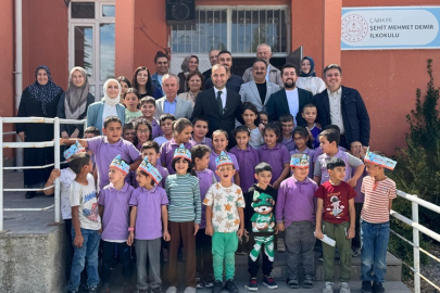 AK PARTİ TEŞKİLATINDAN TÜNEY KÖYÜ İLKOKULUNA MORAL ZİYARETİ