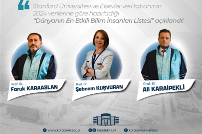 DÜNYA BİLİM LİTERATÜRÜNDE ÇAKÜ'DEN 3 İSİM