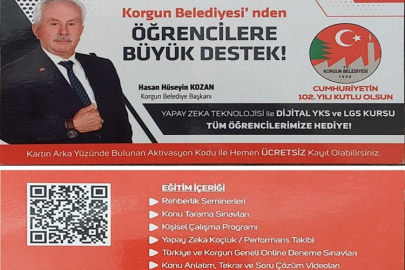 KORGUN BELEDİYESİ'NDEN ÖĞRENCİLERE YAPAY ZEKA DESTEKLİ EĞİTİM FIRSATI
