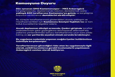 MKE ANKARAGÜCÜ'NDEN ÇANKIRI TEPKİSİ