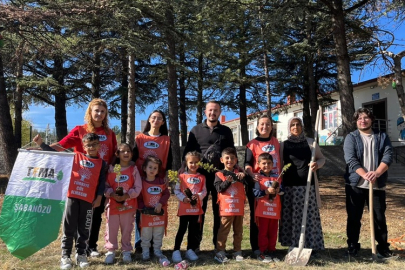 TEMA DESTEKLİ ETKİNLİKTE MİNİK ELLER TOPRAKLA BULUŞTU