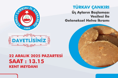 TÜRKAV ÇANKIRI'DAN 16. GELENEKSEL HELVA İKRAMINA DAVET